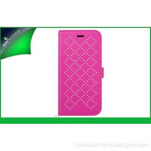 Chic Hot Pink New Design Texture Apple Iphone 6 Leather Cas